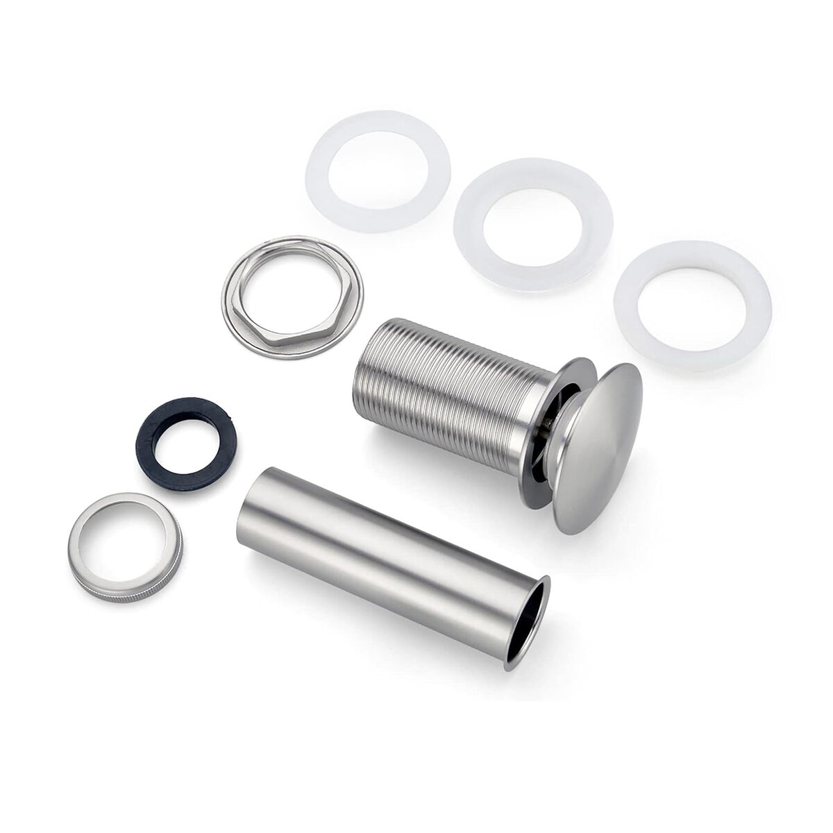 The Bathroom Sink Drain Has No Overflow Hole, And The Basin And Washbasin Pop-up Drain Is Made Of 304 Stainless Steel