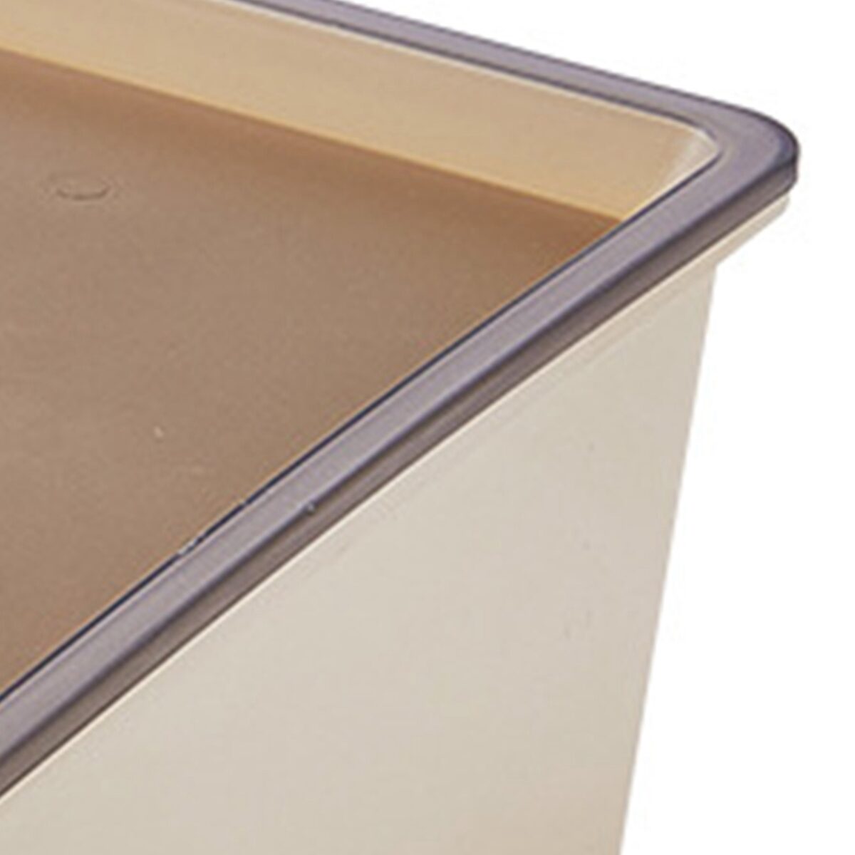 Storage Bin Plastic Box With Lid Stackable Cream Style Ample Capacity Grooved Bottom Storage Basket For Closet Bedroom 5L