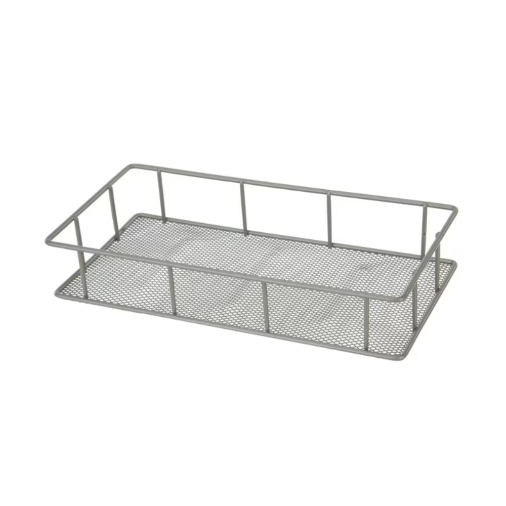 Over-the-Toilet Bathroom Storage Shelf Unit Set With Space Saver, Basket And Hooks, Satin Nickel, 4-Piece