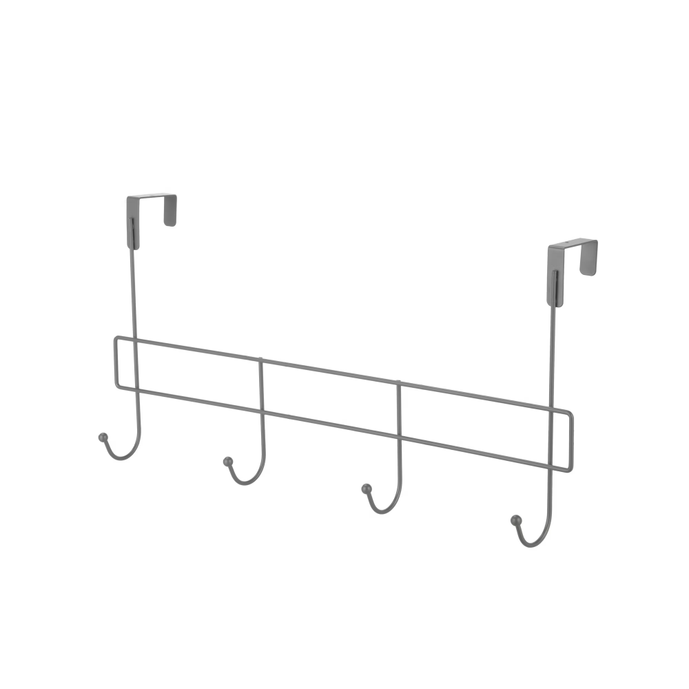 Over-the-Toilet Bathroom Storage Shelf Unit Set With Space Saver, Basket And Hooks, Satin Nickel, 4-Piece