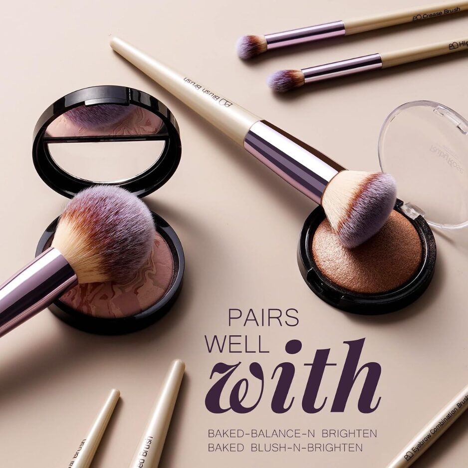 18PCS Professional Makeup Brush Set, Foundation, Powder, Concealer, Eyeshadow & Blush Brushes With Black Storage Case