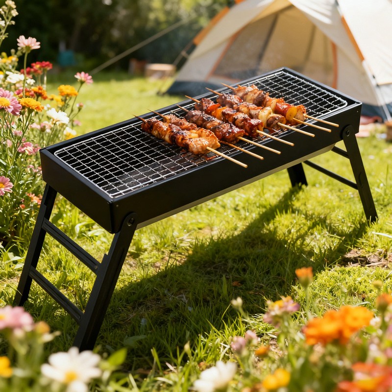 Portable Folding Charcoal BBQ Grill Picnic Travel Camping Outdoor Barbecue Grill